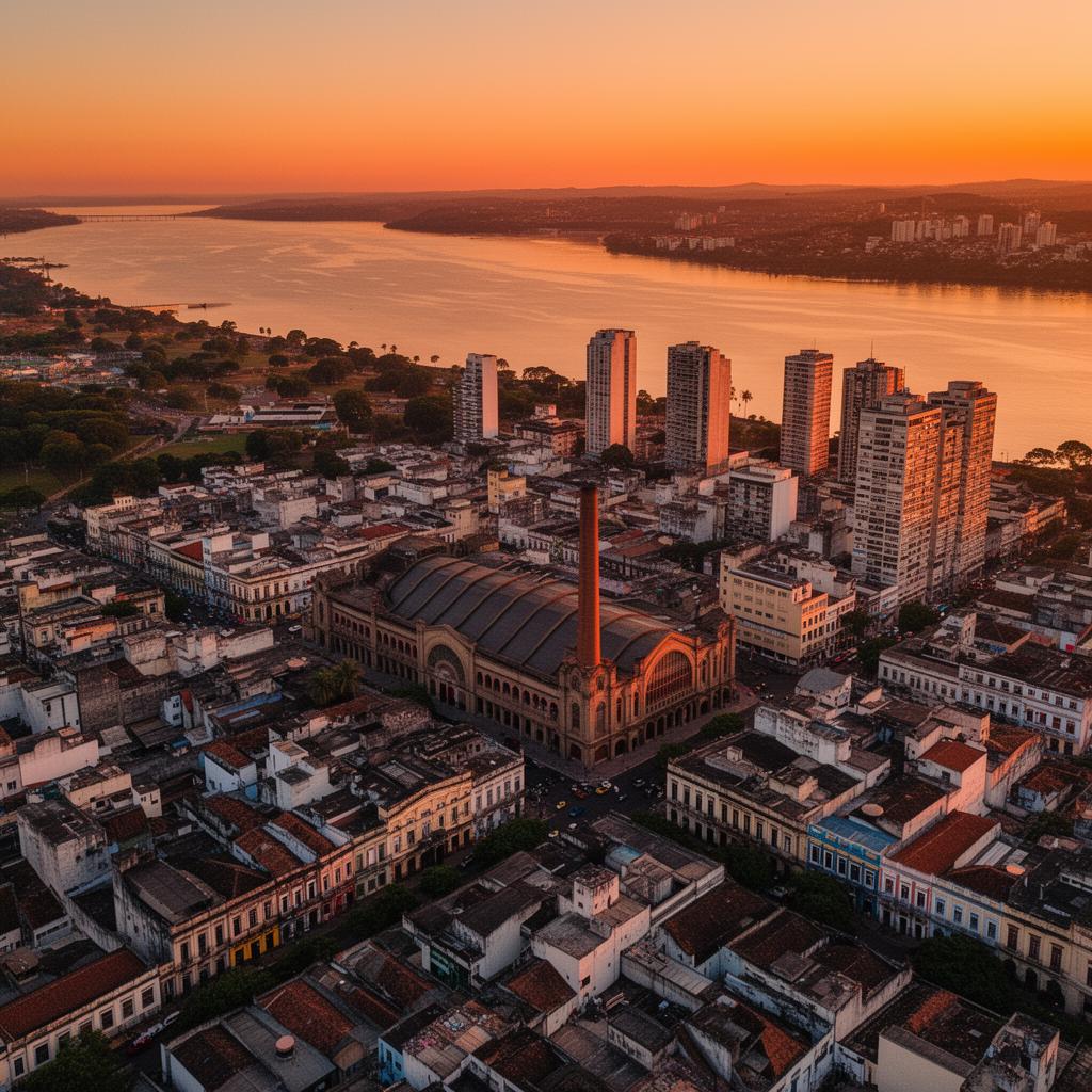 Cenário urbano de Porto Alegre